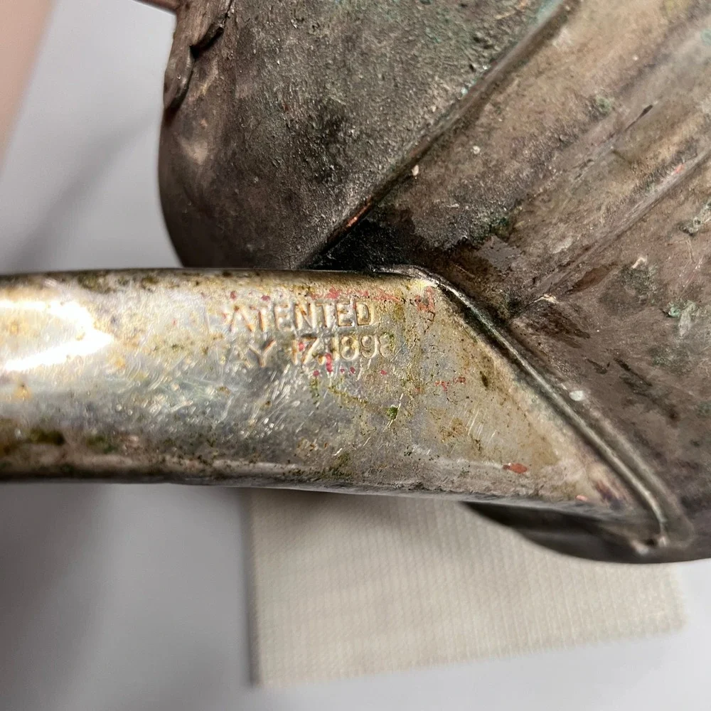Antique Majestic Copper Tea Kettle Wood Handle Patented‎ May 17 1898 Primitive